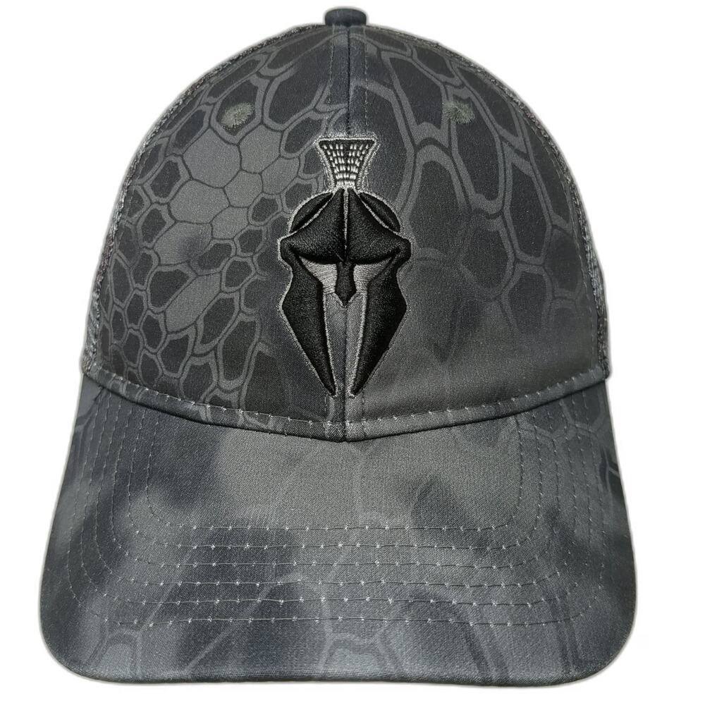 Kryptek Trucker Hat Gray One Size Typhon Camo Spartan Helmet Snapback Mesh